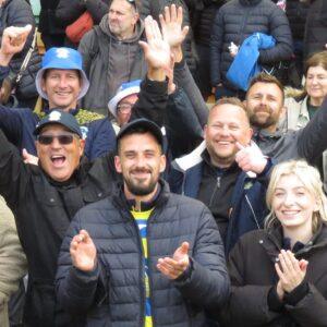 Fans celebrating for the team