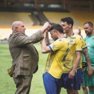 Medal award ceremony at Carrow road Noriwch